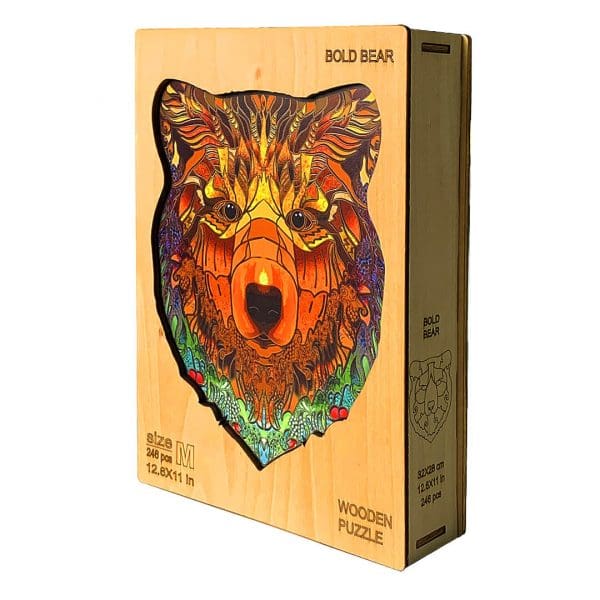 Medve bear alion Puzzle Játék Kirakó Puzzle Fa