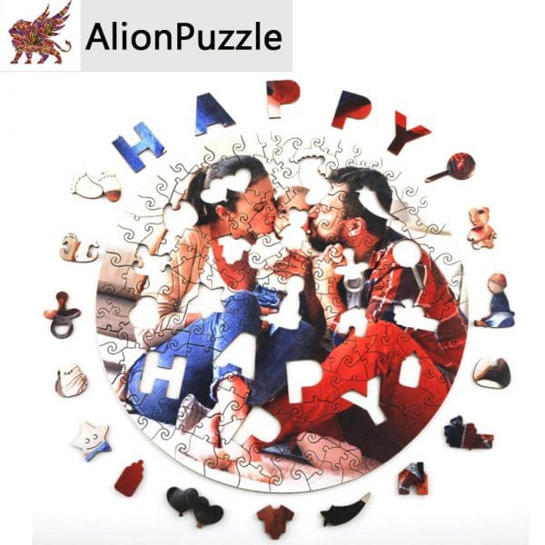 Családi pillanatok Alion FaPuzzle Nyírfa Kirako Jigsaw