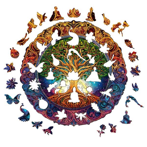 Mandala Élet fája Fa puzzle, fa kirakó, felnőtt puzzle, gyerek puzzle, Mandala puzzle, élet fája puzzle, alionpuzzle.