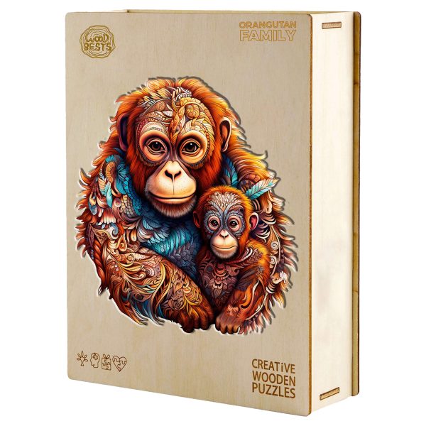 Majom orángután család feűa puzzle alionpuzzle felnőtt kirakó fa kirakó ajándék puzzle akciós puzzle puzzle fából